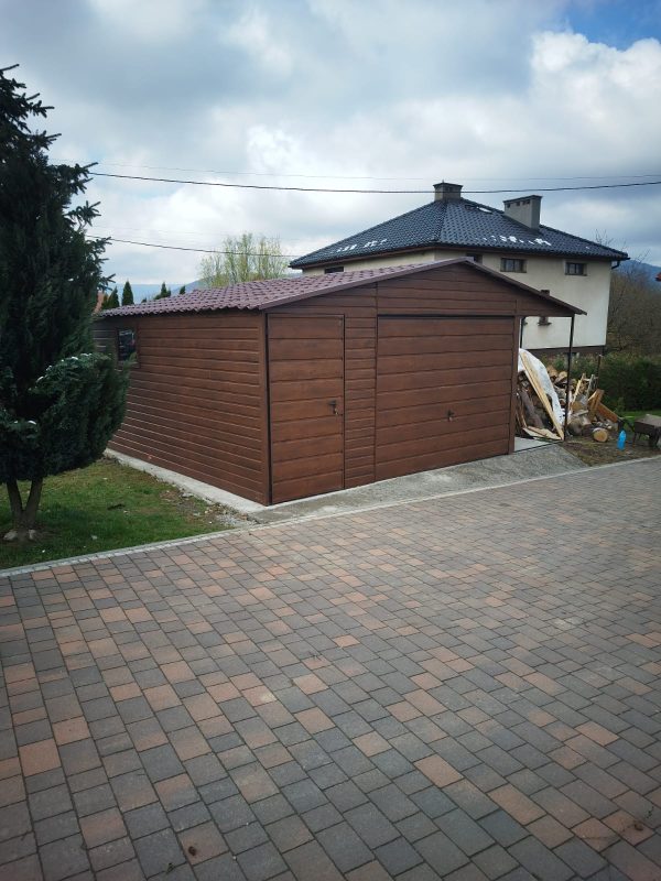 Garaż blaszany 5,5m x 6m + 1,5m wiata - obrazek 4