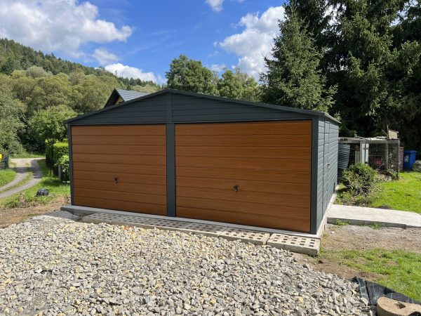 Garaż blaszany 6x6 Grafit - obrazek 2