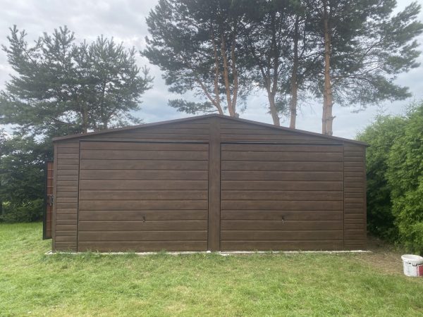Garaż blaszany 7m x 6m, drewnopodobny - obrazek 4