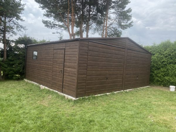 Garaż blaszany 7m x 6m, drewnopodobny - obrazek 2